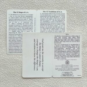 12 Steps and 12 Traditions Wallet Card