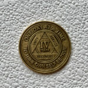 04 Years Sobriety Chip - Bronze