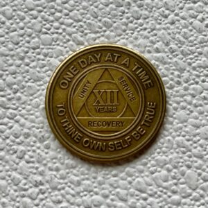 12 Years Sobriety Chip - Bronze