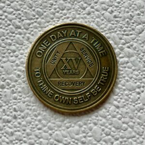 15 Years Sobriety Chip - Bronze