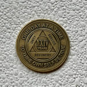 24 Years Sobriety Chip - Bronze