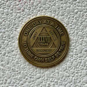 37 Years Sobriety Chip - Bronze