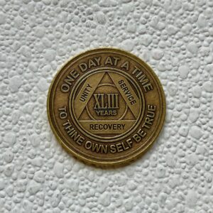 43 Years Sobriety Chip - Bronze